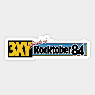 3XY Rocktober Revolution Concert Print 1984 Front and Back Sticker